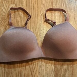 Paramour 34/36 DD DDD T-Shirt Bra Seamless Smooth Underwire Full Coverage Pink